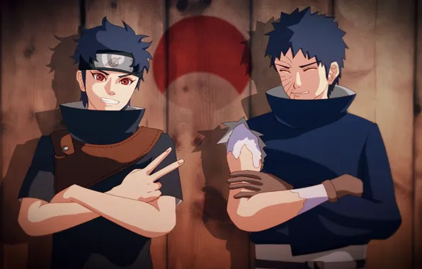 Wallpaper naruto, art, sharingan, Obito Uchiha, Uchiha Shisui, The